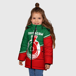 Куртка зимняя для девочки Мы паровозы, цвет: 3D-красный — фото 2