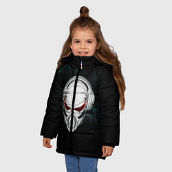 Куртка зимняя для девочки Пиратская станция, цвет: 3D-светло-серый — фото 2