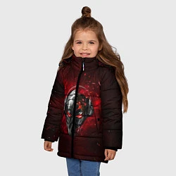 Куртка зимняя для девочки Pirate Station: Blood Face, цвет: 3D-черный — фото 2