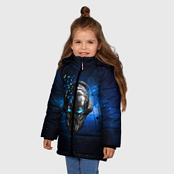 Куртка зимняя для девочки Pirate Station: Blue Space, цвет: 3D-красный — фото 2