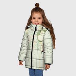 Куртка зимняя для девочки Тоторо, цвет: 3D-светло-серый — фото 2