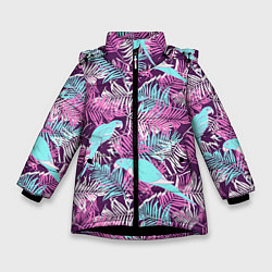 Куртка зимняя для девочки Summer paradise, цвет: 3D-черный