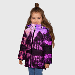 Куртка зимняя для девочки Hawaii dream, цвет: 3D-черный — фото 2