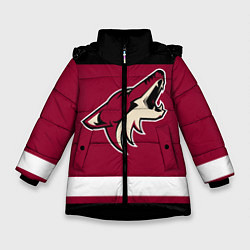 Куртка зимняя для девочки Arizona Coyotes, цвет: 3D-черный
