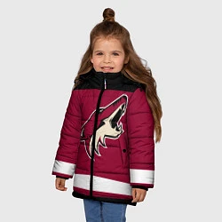 Куртка зимняя для девочки Arizona Coyotes, цвет: 3D-черный — фото 2