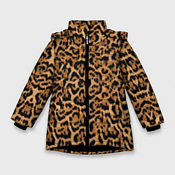 Куртка зимняя для девочки Jaguar, цвет: 3D-черный