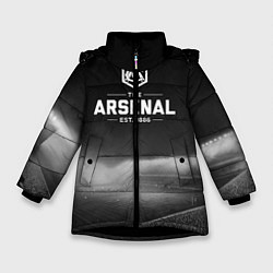 Куртка зимняя для девочки The Arsenal 1886, цвет: 3D-черный