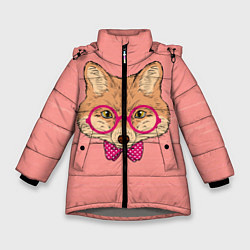 Куртка зимняя для девочки Умная лисичка, цвет: 3D-светло-серый