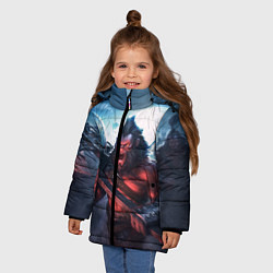 Куртка зимняя для девочки Axe, цвет: 3D-светло-серый — фото 2