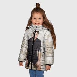 Куртка зимняя для девочки Улыбчивый Месси, цвет: 3D-черный — фото 2