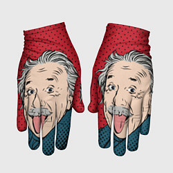 Перчатки Альберт Эйнштейн: Поп-арт, цвет: 3D-принт