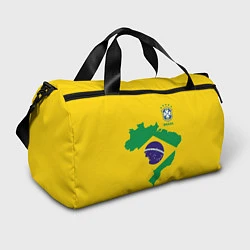 Сумки спортивные Сборная Бразилии: желтая, цвет: 3D-принт