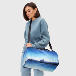 Сумки спортивные Силуэт корги ночь космос дымка, цвет: 3D-принт — фото 2