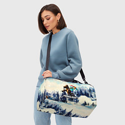 Сумки спортивные Зимний Майнкрафт, цвет: 3D-принт — фото 2