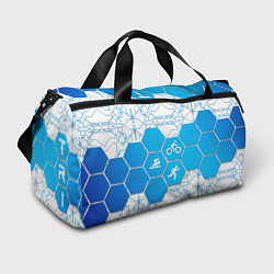 Сумки спортивные Плыви, Крути, Беги, цвет: 3D-принт