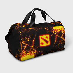 Сумки спортивные DOTA 2 FIRE LOGO ДОТА 2 ОГНЕННЫЙ ЛОГО, цвет: 3D-принт