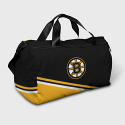 Сумки спортивные Бостон Брюинз, Boston Bruins Диагональные полосы, цвет: 3D-принт