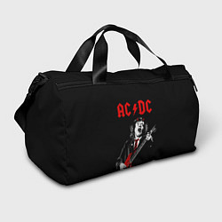 Сумки спортивные AC DC Ангус Янг гитарист, цвет: 3D-принт