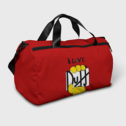 Сумки спортивные I LOVE DUFF Симпсоны, Simpsons, цвет: 3D-принт