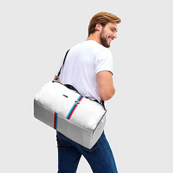 Сумки спортивные БМВ 3 STRIPE BMW WHITE, цвет: 3D-принт — фото 2