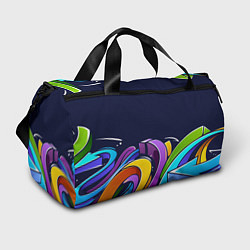 Сумки спортивные Цветное граффити, цвет: 3D-принт