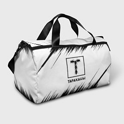 Сумки спортивные Тараканы штрихи на белом фоне, цвет: 3D-принт