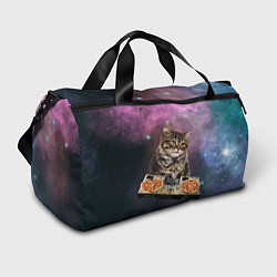 Сумки спортивные Космический котёнок диджей Space DJ Cat, цвет: 3D-принт