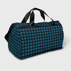 Сумки спортивные Black and blue plaid, цвет: 3D-принт