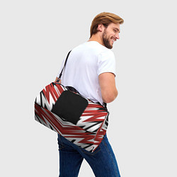 Сумки спортивные Кроссфит униформа - Красная абстракция, цвет: 3D-принт — фото 2