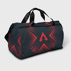 Сумки спортивные Красный символ Apex Legends на темном фоне со стре, цвет: 3D-принт