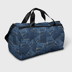 Сумки спортивные Джинсовка jeans, цвет: 3D-принт