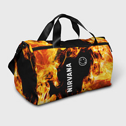 Сумки спортивные Nirvana и пылающий огонь, цвет: 3D-принт