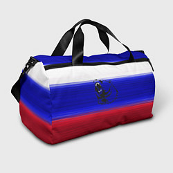 Сумки спортивные Флаг России с медведем, цвет: 3D-принт
