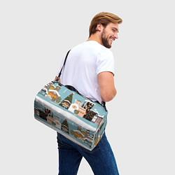 Сумки спортивные Новогодний городок, цвет: 3D-принт — фото 2