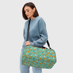 Сумки спортивные Новогодний паттерн с печеньем и конфетами, цвет: 3D-принт — фото 2