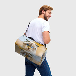 Сумки спортивные Кошка породы шотландская вислоухая косоглазая, цвет: 3D-принт — фото 2