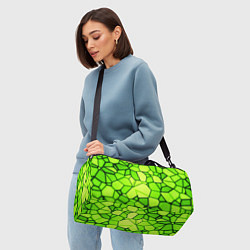 Сумки спортивные Неоновые салатовые осколки, цвет: 3D-принт — фото 2