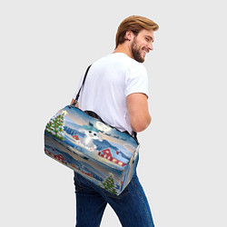 Сумки спортивные Зайка в кепке, цвет: 3D-принт — фото 2