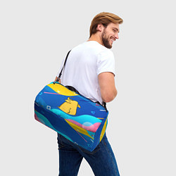 Сумки спортивные Желтый слон вид сзади, цвет: 3D-принт — фото 2