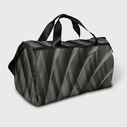 Сумки спортивные Абстрактные серые острые металлические листы, цвет: 3D-принт