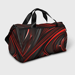 Спортивная сумка Black and red abstract