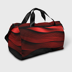 Сумки спортивные Шероховатая красно-черная текстура, цвет: 3D-принт