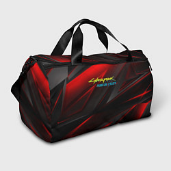 Сумки спортивные Cyberpunk 2077 phantom liberty red black logo, цвет: 3D-принт