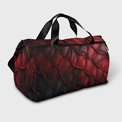 Сумки спортивные Black red texture, цвет: 3D-принт