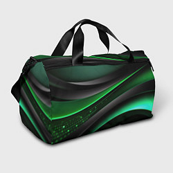 Сумки спортивные Black green line, цвет: 3D-принт