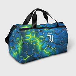 Сумки спортивные Juventus blue green neon, цвет: 3D-принт