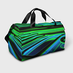Сумки спортивные Green black abstract, цвет: 3D-принт