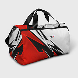 Сумки спортивные N7 mass effect - white and red, цвет: 3D-принт