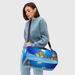 Сумки спортивные Дракончик в очках у елки, цвет: 3D-принт — фото 2