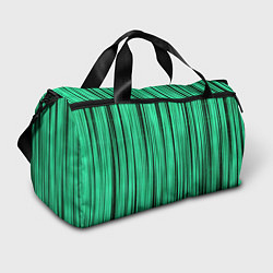 Спортивная сумка Абстракция полосы зелёные